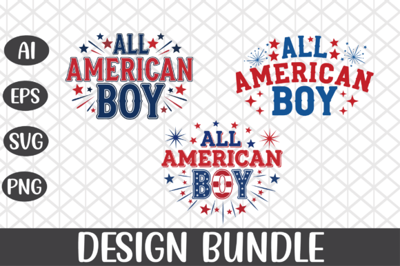 All American Boy SVG Bundle for Crafts and Graphics