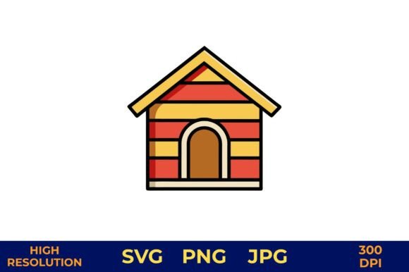 Cartoon Dog House Vector Illustration: Graphics for Creative Projects