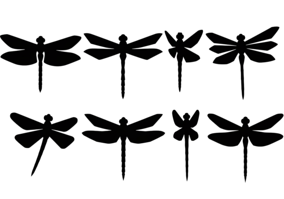 Dragonfly Silhouette Vector Art