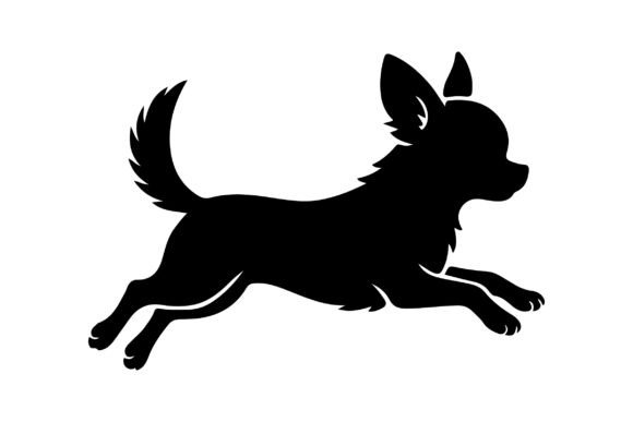 Free Chihuahua Jumping SVG Clipart Graphics