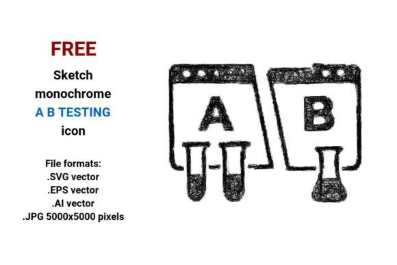 FREE Sketch a B Testing Icon Graphics Freebies