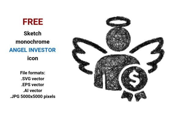 FREE Sketch Angel Investor Icon Graphics