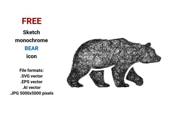 FREE Sketch Bear Icon: Graphics for Local Business Branding