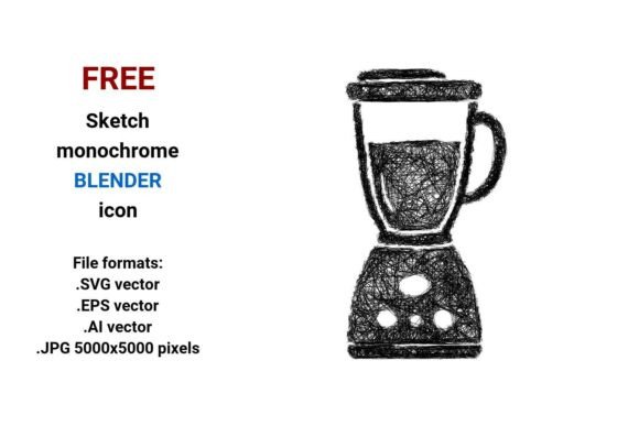 FREE Sketch Blender Icon Graphics
