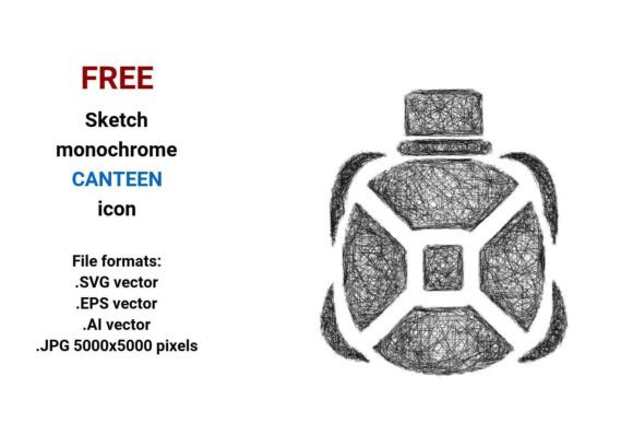 FREE Sketch Canteen Icon Graphics