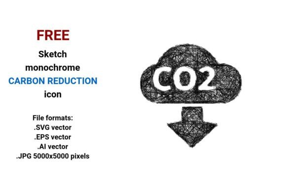 FREE Sketch Carbon Reduction Icon