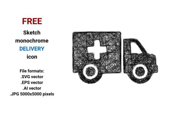 FREE Sketch Delivery Icon Graphics