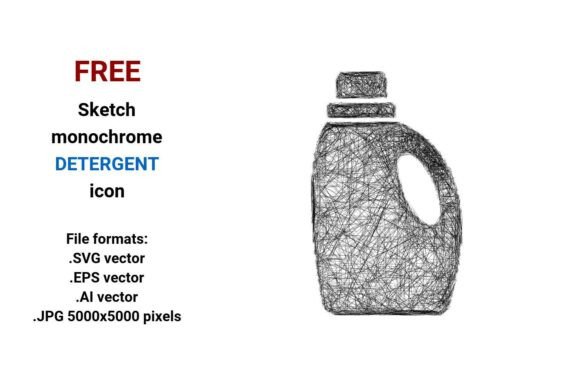 FREE Sketch Detergent Icon Graphics