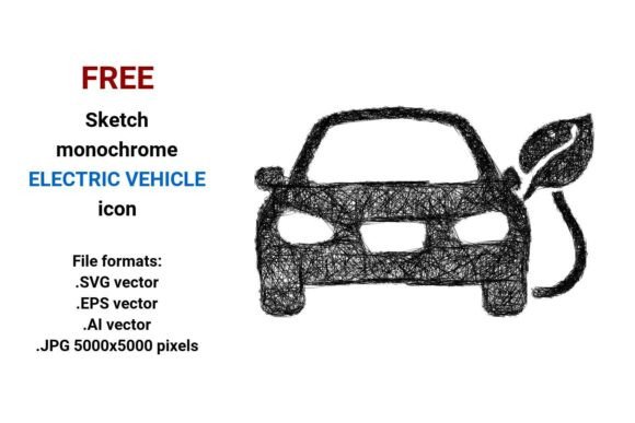 FREE Sketch Electric Vehicle Icon