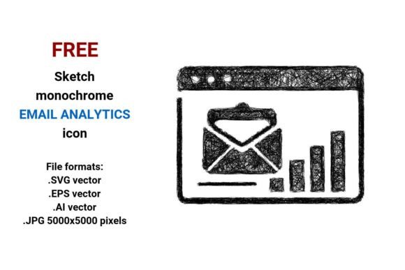 FREE Sketch Email Analytics Icon Graphics