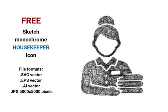 FREE Sketch Housekeeper Icon Graphics