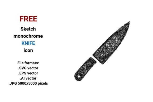 FREE Sketch Knife Icon for Graphic Design Freebies