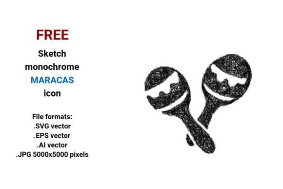 FREE Sketch Maracas Icon