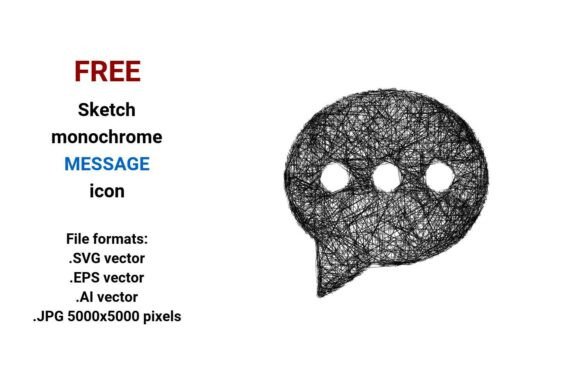 FREE Sketch Message Icon Graphics