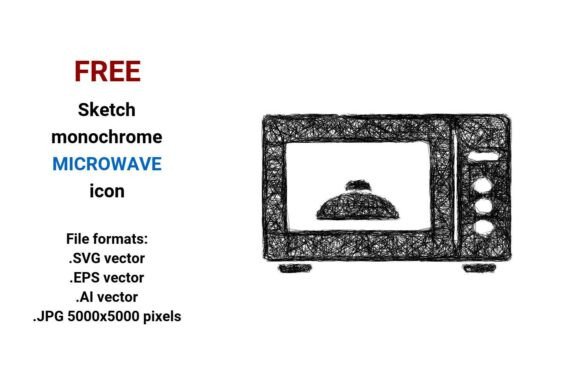 FREE Sketch Microwave Icon: Graphics and Freebies for Brand Design