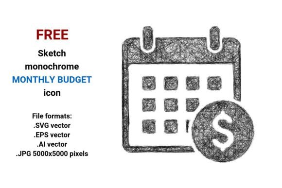 FREE Sketch Monthly Budget Icon Graphics
