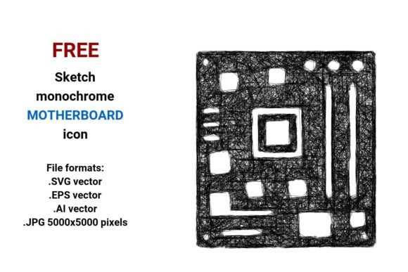 FREE Sketch Motherboard Icon
