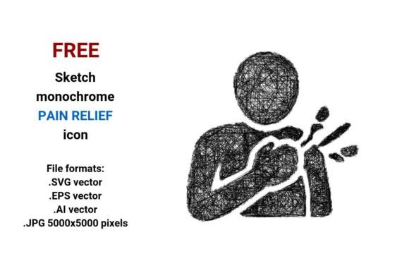 FREE Sketch Pain Relief Icon Graphics