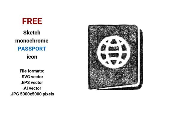 FREE Sketch Passport Icon Graphics