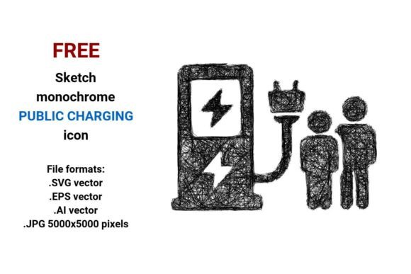 FREE Sketch Public Charging Icon Graphics