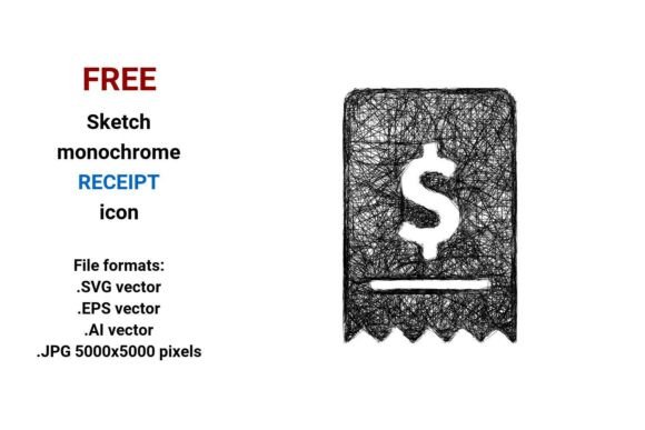 FREE Sketch Receipt Icon Graphics
