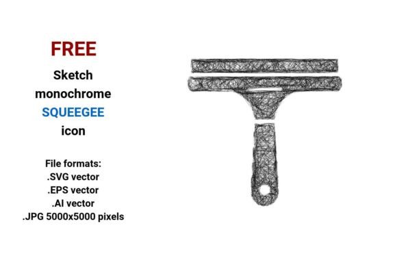 FREE Sketch Squeegee Icon for Graphic Designers