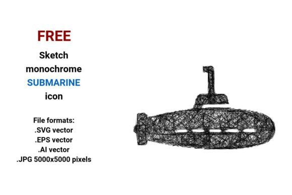 FREE Sketch Submarine Icon: Graphics for Real Publishing