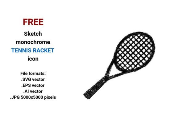 FREE Sketch Tennis Racket Icon: Graphics for Real Projects
