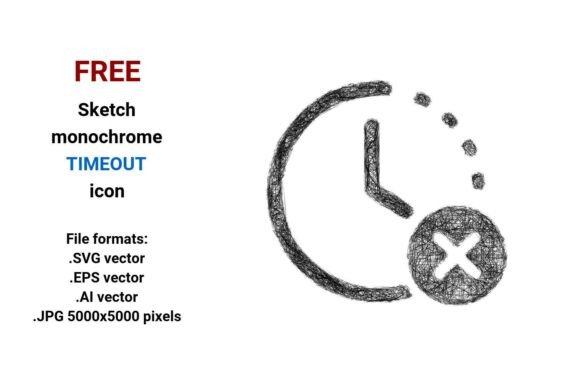 FREE Sketch Timeout Icon Graphics Freebies