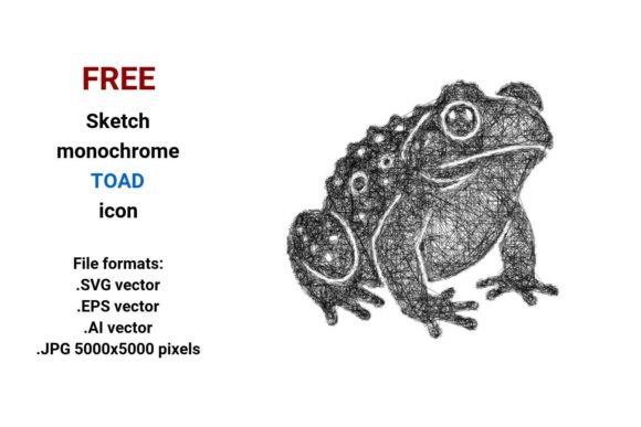 FREE Sketch Toad Icon for Graphics and Freebies