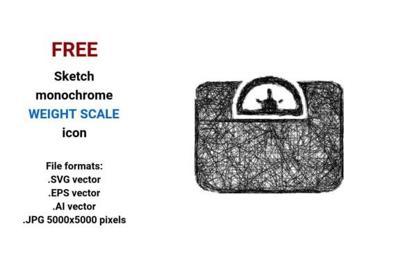 FREE Sketch Weight Scale Icon for Graphics and Freebies