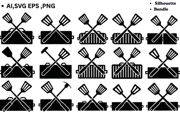 Grill Spatula SVG Bundle BBQ Icon
