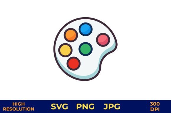 Paint Palette with Circular Blobs: Graphics & Freebies for Creative Brands